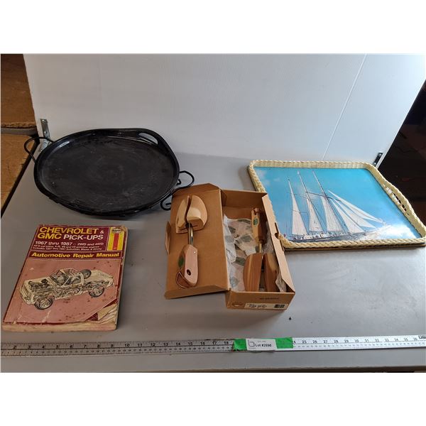 Sailboat Style Tray 20", 1967-87 Pickups Manual, Shoe Trees, Misc. Can't Ship