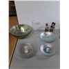Image 3 : Glass Plates/Pitcher, Plastic Bowls, Dutch Style Figurines, Misc.