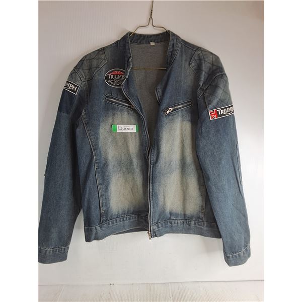 * Triumph Motorcycle Jean Jacket - Tag Says 4XL but Closer to XL