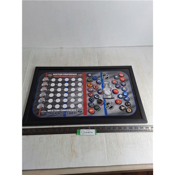 NHL Magnet Board Featuring 30 Teams from Pre Vegas/Seattle Era - 23" x 14.5"