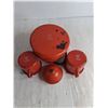 Image 2 : Enameled Kettle & Mugs