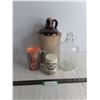 Image 1 : Stoneware & Glass Jugs, Snap-On Mug, Scottish Marmalade Jar - Pickup Preferred