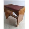 Image 3 : Antique Wooden Sewing Machine Bench - 18x17x12" - Cannot Ship