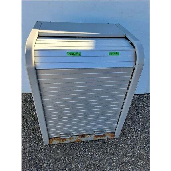 **Metal Outdoor Storage Cabinet With Vertical Rolling Shutter Door 30"x23 1/2"x39 3/4" As-Is No Ship