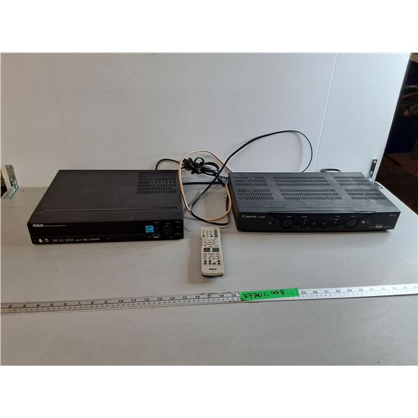 RCA DVD Player with Remote & Motorola CATV Converter- Both Power On