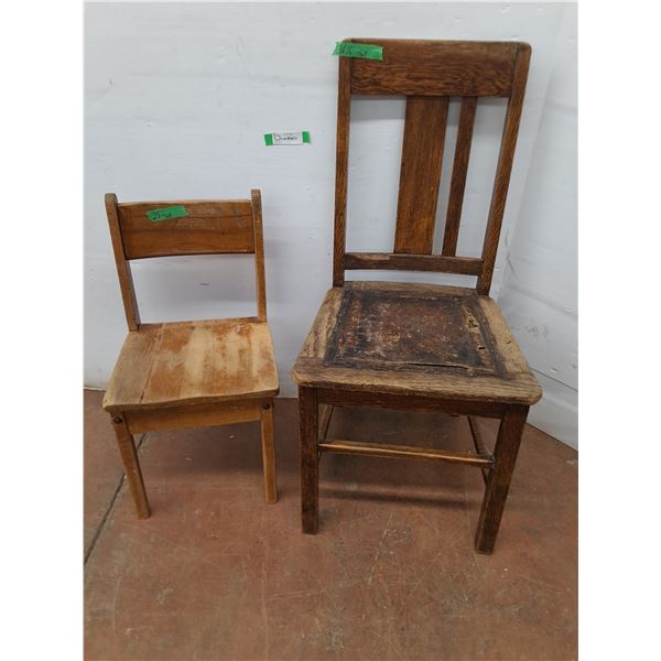 * Vintage Wooden Chairs (Adult & Child Sizes) - Cannot Ship