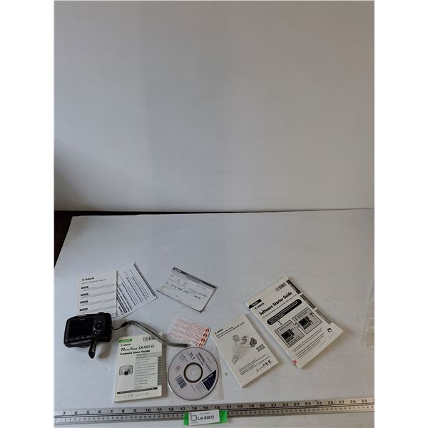 Canon PowerShot SX100 IS Untested As-Is With Instructional Disc, Manuals, User Guides
