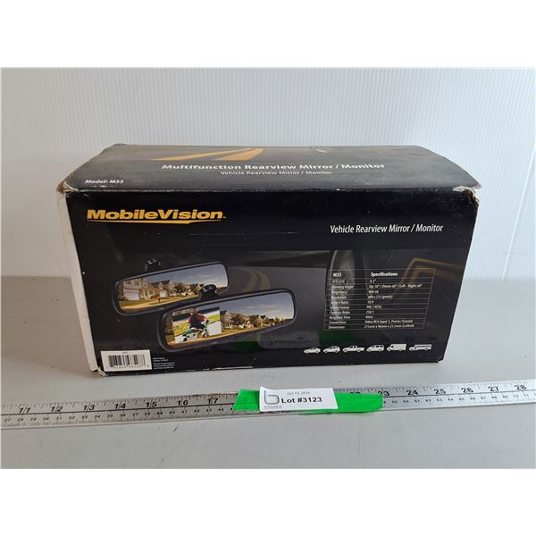 Mobile Vision Vehicle Rearview Mirror Monitor/Camera Kit- Untested