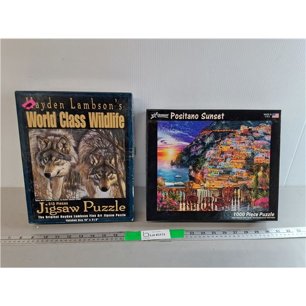 (2) Puzzles- Wolves & Sunset