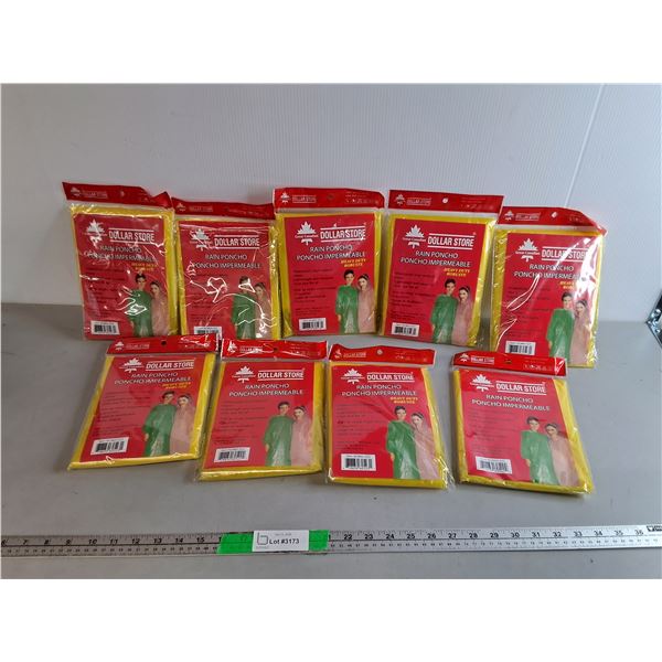 (9) Heavy Duty Rain Ponchos- Sealed