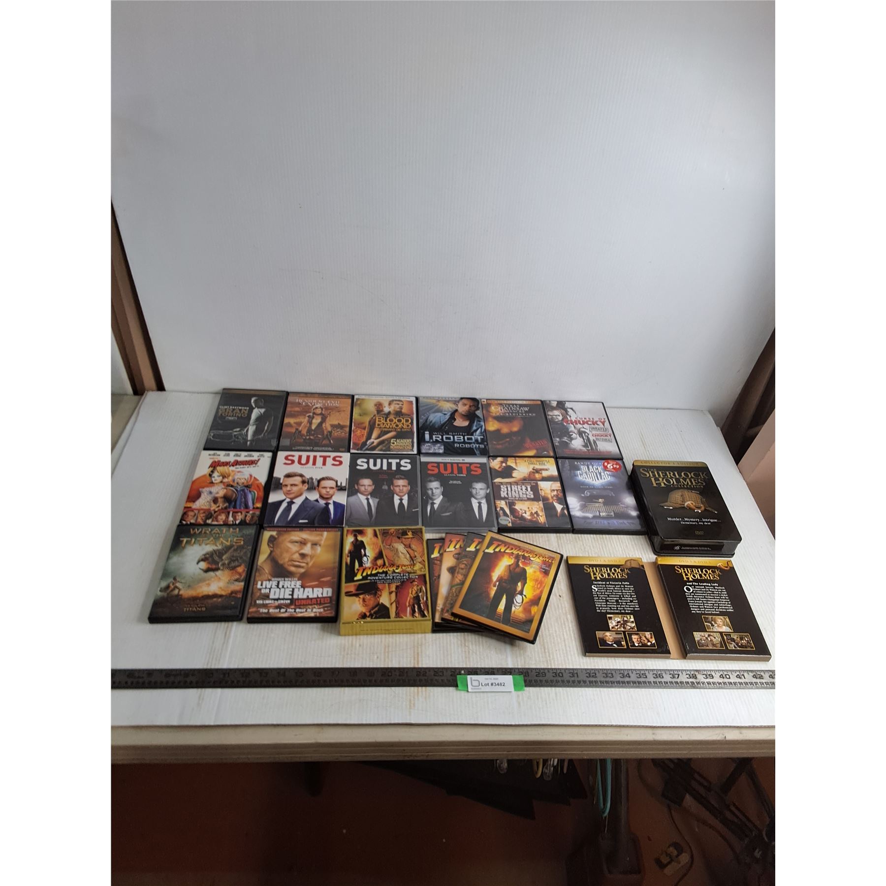 (25) DVD Movies Including Indiana Jones & Sherlock Holmes Box Sets ...
