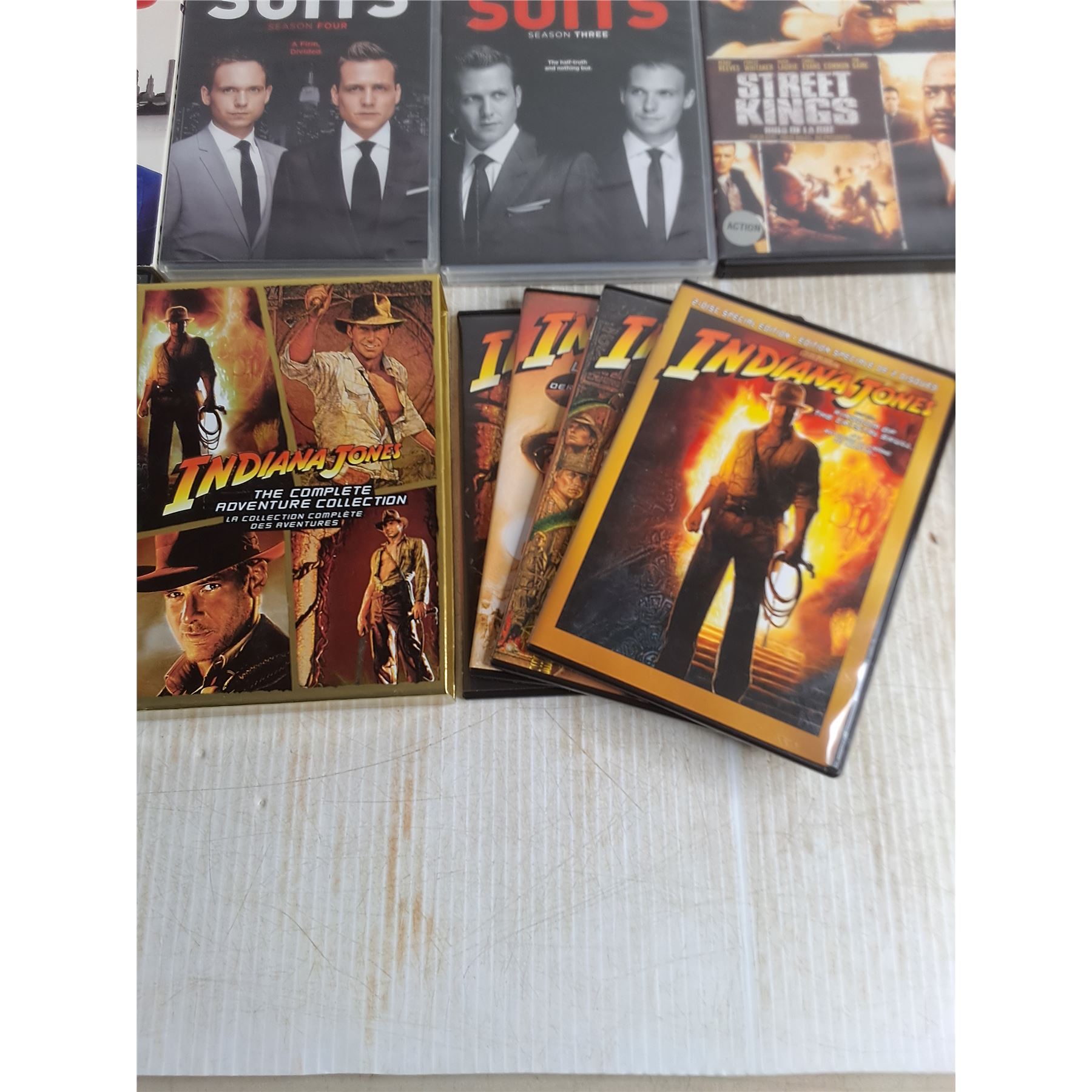 (25) DVD Movies Including Indiana Jones & Sherlock Holmes Box Sets ...
