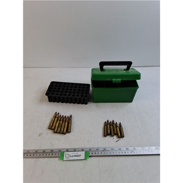 *^(7) 30-06 Springfield Cartridges - (6) 243 Winchester Cartridges - Caseguard Box & Sorter - Cannot