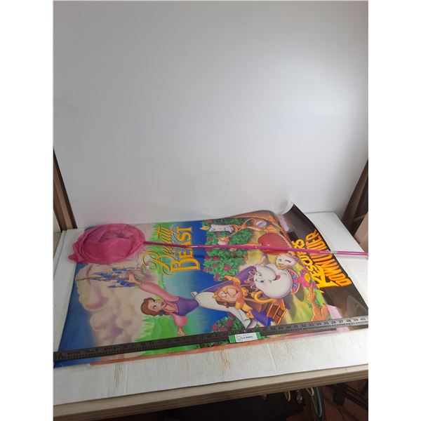 (2) Laminated 35  x 24  Disney Movie Posters, 46  Butterfly Net - Cannot Ship