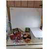 Image 1 : Assorted Christmas Decor, Working String Lights, Storage Tote - Cannot Ship