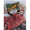 Image 3 : Assorted Christmas Decor, Working String Lights, Storage Tote - Cannot Ship