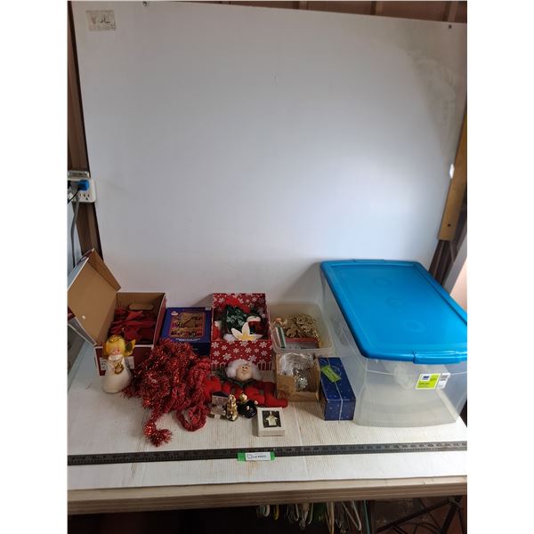 Assorted Christmas Decor, Storage Bin - Cannot Ship