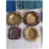 Image 2 : Vintage Brass Ash Trays, Cutlery Roll-up Storage, Silver Plated Teaspoons, Misc.