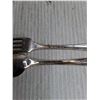 Image 2 : Vintage Stainless Steel & Silver Plated Cutlery, Wooden Storage Box - 17x12x4"