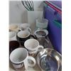 Image 4 : Large Quantity of Coffee Mugs, Kitchenware, Playing Cards, Storage Tote, Misc.