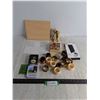 Image 1 : Napkin Holders, John Deere Pocket Watch w/COA, Unassembled Model Plane, Misc.