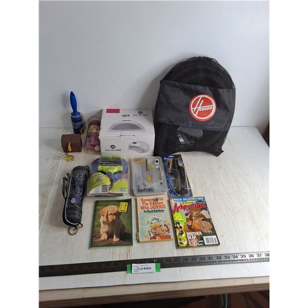 LED Lamp - Untested, Umbrella, Geometry Set, Sealed Brushes, Lucky Elephant, Vacuum Accessories