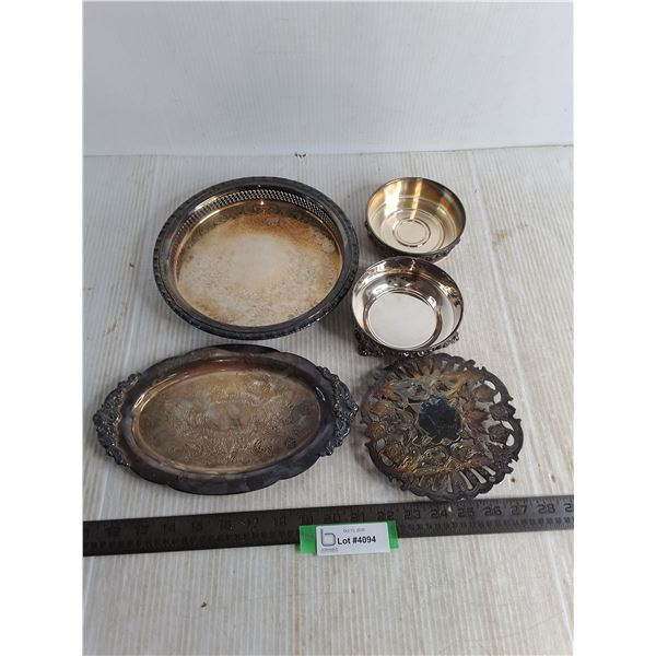 Vintage Silver Plated Servers, Trivet