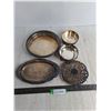 Image 1 : Vintage Silver Plated Servers, Trivet