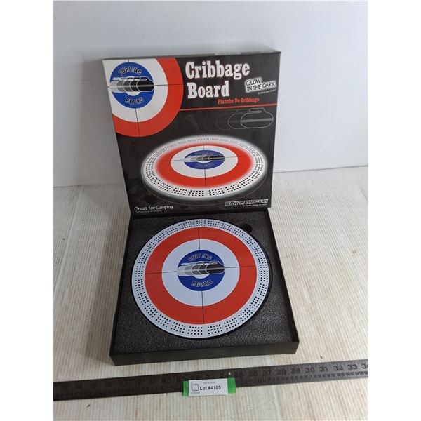 Curling "Glow in the Dark" Cribbage Board