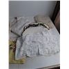 Image 4 : Vintage Table Linens, Throw Blanket, Women's Navy Scarf/Gloves Set, Shaker
