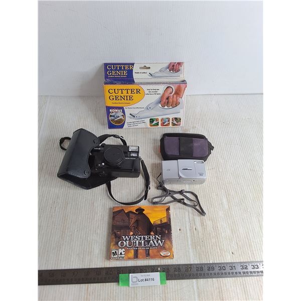 Cutter Genie, Cameras (Minolta & Pentax), "Western Outlaw" PC Game