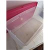 Image 3 : (2) Storage Bins w/Lids - Sterilite & Rubbermaid, Pickup Only
