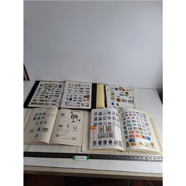 (4) Partially Filled Postage Stamp Books