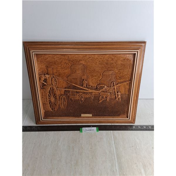 Framed Etched Wood "Harvest Time" Wall Decor by Kim Murray - 19" x 15"