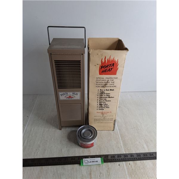 Porta-Heat Heater, Can of 2 Hour Methanol, Pickup Only