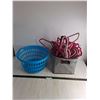 Image 1 : Laundry Basket, Fabric Storage Basket, Bulk Clothes Hangers, Pickup Only