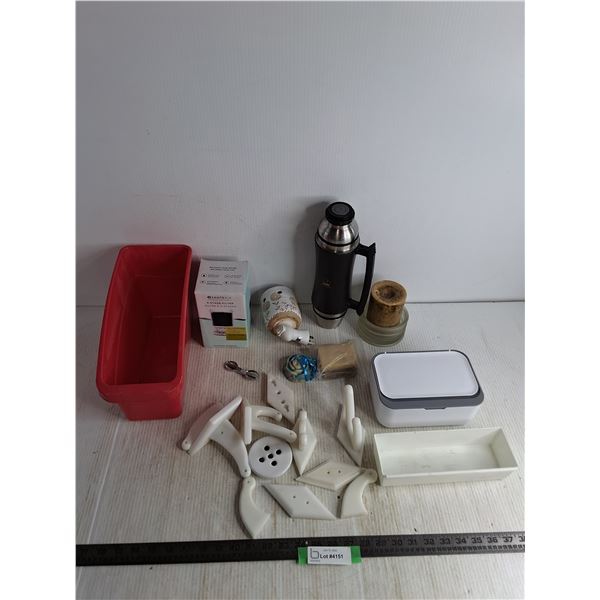 Water Filter, Bins, Wall Hooks, Candle, Thermos, Soaps, Diffuser, Misc.