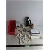 Image 1 : Water Filter, Bins, Wall Hooks, Candle, Thermos, Soaps, Diffuser, Misc.