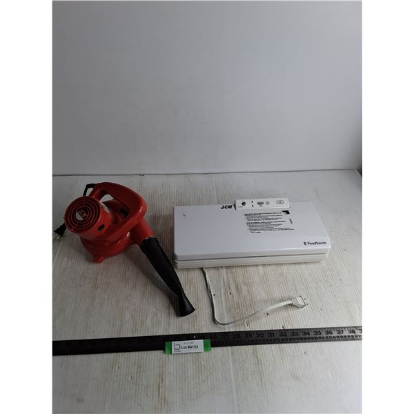 Performance Tool Mini Leaf Blower - Tested, JCH Food Saver - No Power, As is