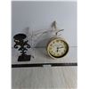 Image 1 : Vintage Retro Double Sided "Grand Central" Station Clock, Metal 10" Candle Holder