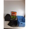 Image 1 : (2) Framed 11" x 11" Andy Warhol Expressions, Fashion Backpack, Pet Gear Tote, Storage Bin - PU Only