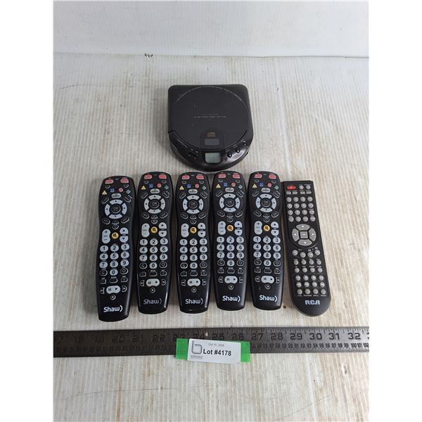 (6) Shaw/RCA Remote Controls, Genexxa CD Player
