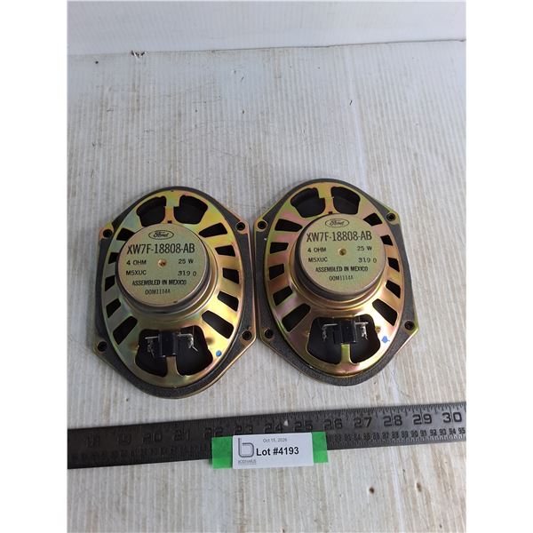 (2) Factory Ford 25 Watt Speakers - Untested, As is