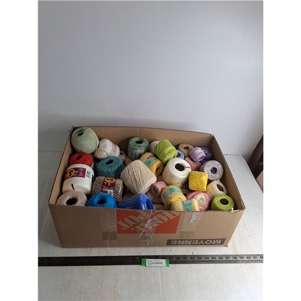 Large Quantity of Assorted Crochet Cotton Spools - Many Unopen