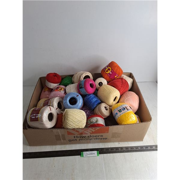Large Quantity of Assorted Crochet Cotton Spools - Many Unopen