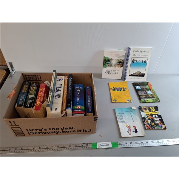 Book Lot- Dictionaries, Better World Handbook, Oracle Guidebook, Misc.