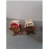 Image 3 : Mr. & Mrs. Clause Coinbanks, Alberta Metal Tray 17.5" x 12.75",  Bud Light Cooler Bag- Broken Zipper