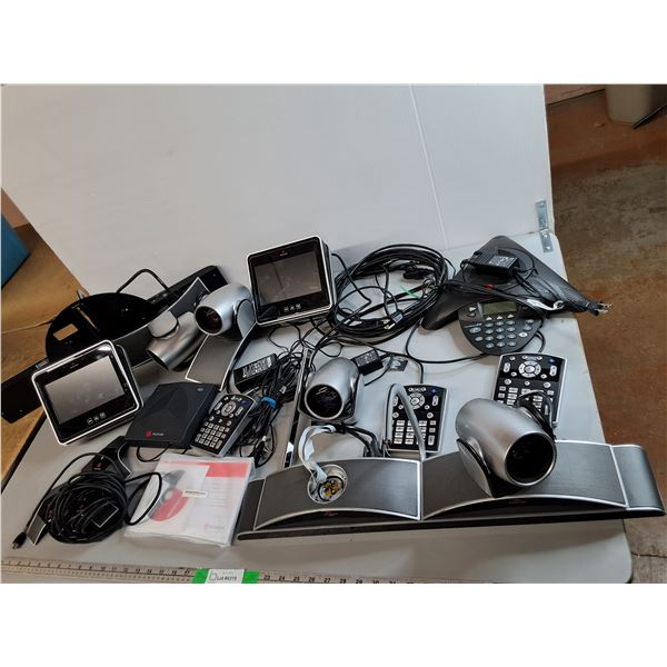 Polycom Video Conferencing Accessories- Phone System- Powers On, Control Units, Cameras, Misc. Can't