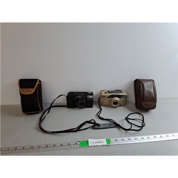 Canon & Samsung Film Cameras- As Is & Cases