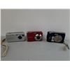 Image 3 : Pink & Yellow Wig and (3) Digital Cameras- Sony Powers On